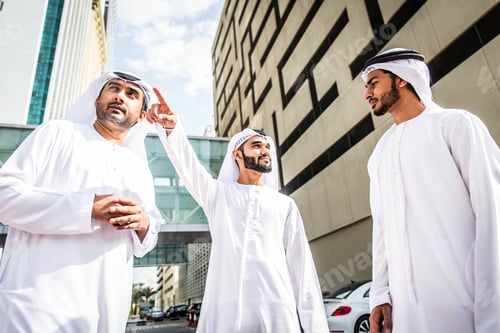 Preview: Arabian businessmen meeting outdoors