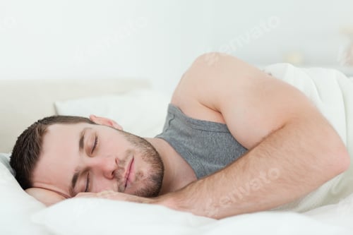 Preview: Calm Man Sleeping In His Bedroom