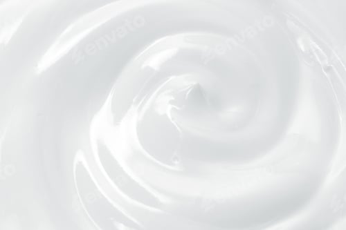 Preview: Skincare cream for face smooth texture or milk yogurt isolated on white background