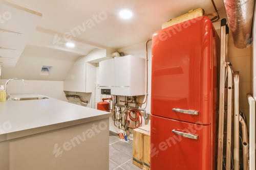 Preview: A small laundry room with appropriate appliances