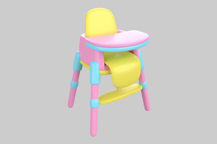 Preview: Pastel children's high chair