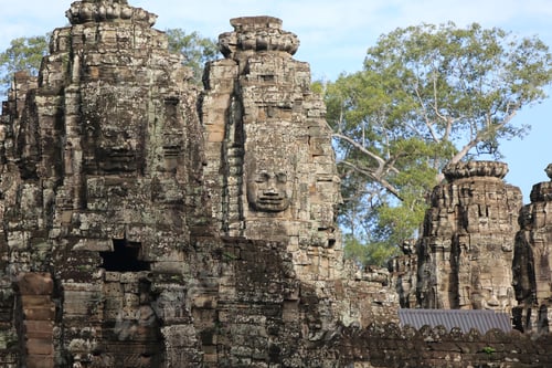 Preview: some ancient brick structures near Angkor Wat temple complex in Cambodia