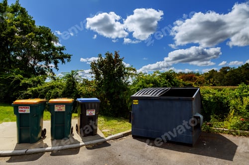 Preview: Dumpsters being full with garbage Dumpsters being
