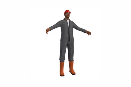 Preview: Figure man in jumpsuit with outstretched arms
