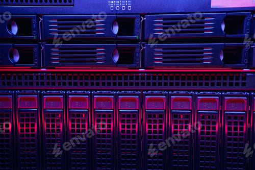 Preview: LED-illuminated operating equipment in modern data center