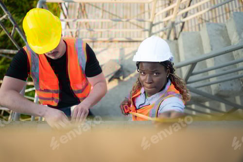 Preview: They are inspecting the cement plaster work on the walls and balconies of the building.