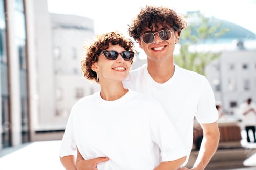Preview: Handsome man and his woman outdoors