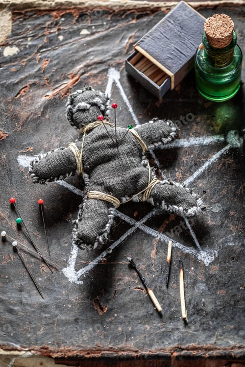 Preview: Extraordinary voodoo doll burned with fire as harming