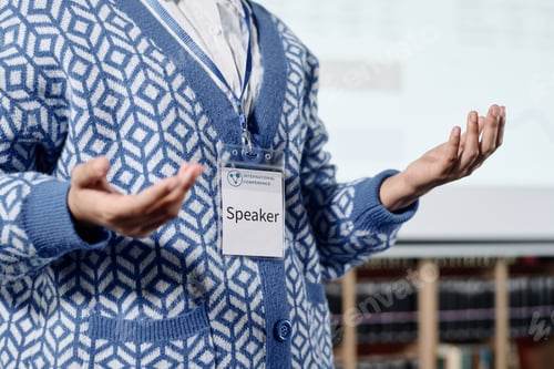 Preview: Unrecognizable Female Speaker At Conference
