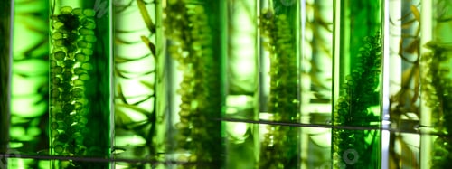 Preview: science technology research of green alga biofuel in laboratory, biotechnology industry