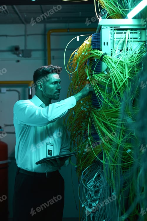Preview: Man Setting Up Network