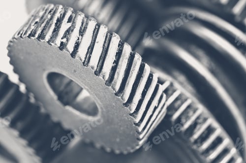 Preview: Close-up view of stack of gears