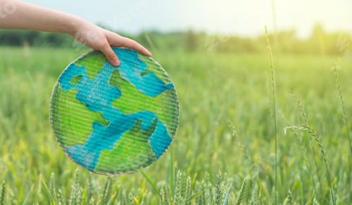 Preview: girl holding drawn planet in hands
