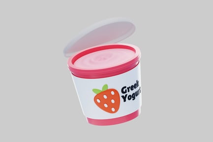 Preview: Strawberry greek yogurt container