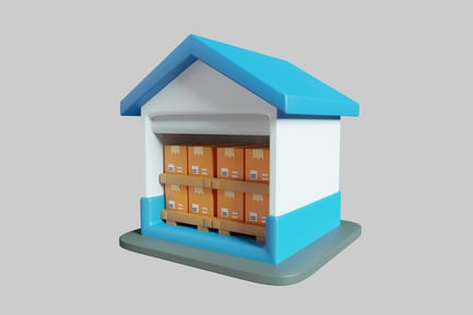 Preview: Warehouse with shipping boxes inside