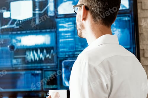 Preview: Professional business meeting data on screen