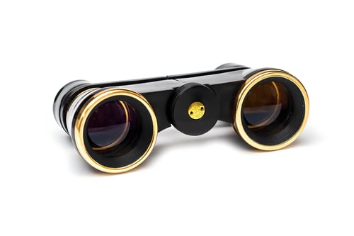 Preview: Vintage binoculars isolated on white background