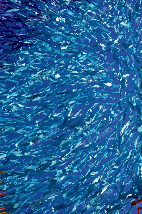 Preview: Abstract Background And Texture Closeup From Blue Tapes Of Fabric Or From Textile Material