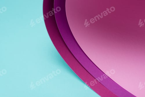 Preview: twisted pink and burgundy paper on turquoise