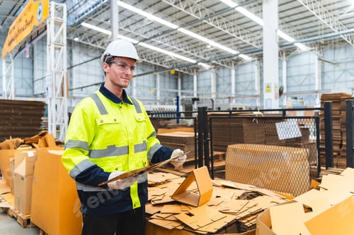 Preview: professional technician engineer working in industrial manufacturing factory