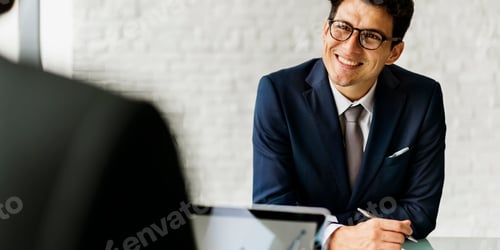 Preview: Businessman Communicating Meeting Success Concept