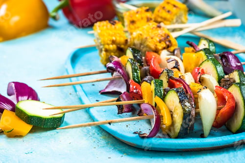 Preview: Vibrant vegetable skewers for barbecue