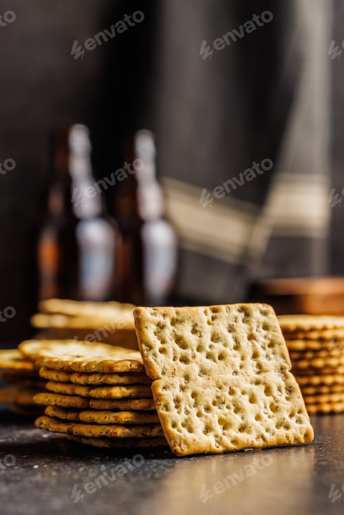 Preview: Pile of Crackers on Kitchen Counter