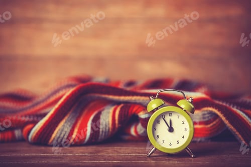 Preview: Alarm clock and scarf.