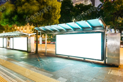 Preview: Blank Billboard At Night