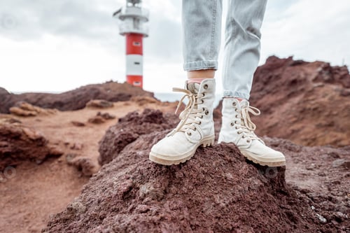 Preview: Traveler standing on the rocky land