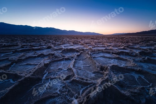 Preview: USA, California, Death Valley, Badwater Basin at twilight