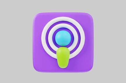 Podcast app icon button