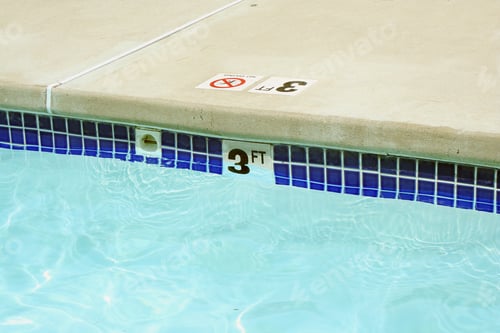 Preview: Three foot swimming pool water marker