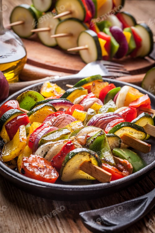 Preview: Vegetable skewers.