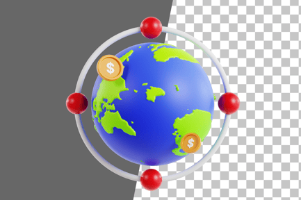 Preview: Global Business Network 3D Icon