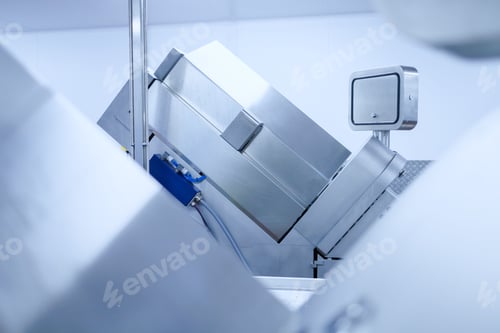 Preview: Industrial robotic arm bent down