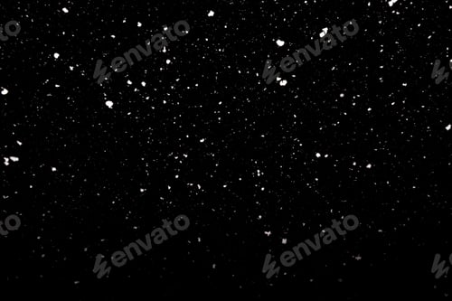 Preview: Falling snow texture isolated on black background
