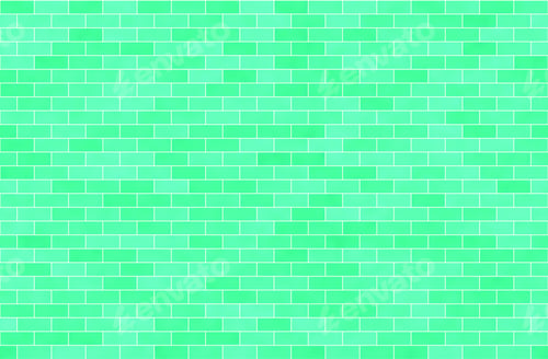 Preview: Green brick wall, abstract seamless background