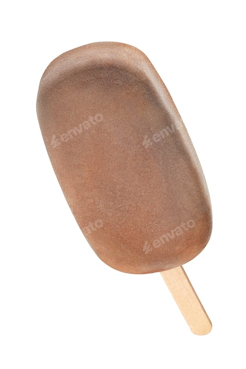 Preview: Ice cream popsicle with chocolate isolated