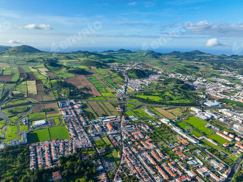 Preview: Green landscape and city in Ponta Delgada
