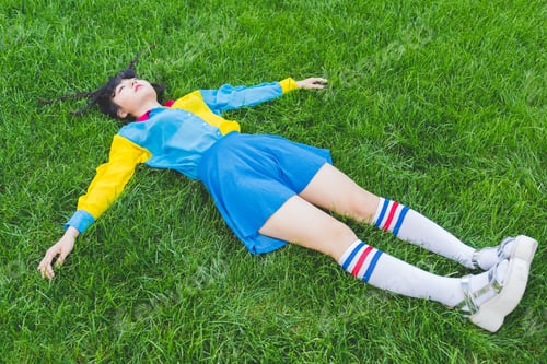 Preview: Young asiatic woman outdoor