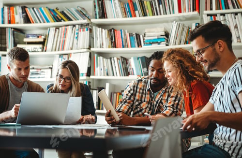 Preview: Diverse business colleagues gather in boardroom brainstorm discuss financial statistics together