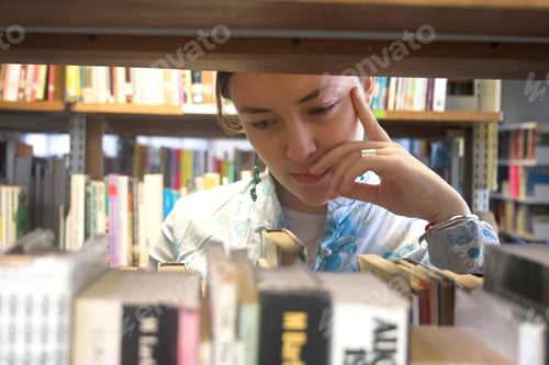 Preview: Beautiful Student Looking For A Book