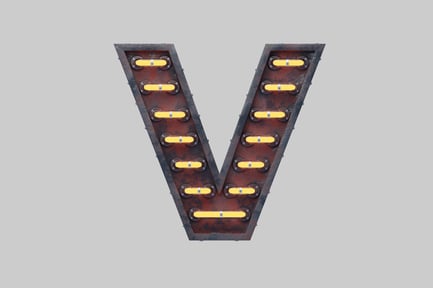 Preview: Vintage marquee letter v vitamin