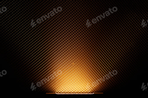 Preview: Warm light on diamond grid, abstract promo background, copy space