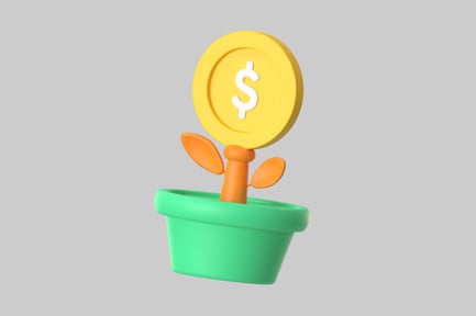 Preview: Dollar Coin Sprout in Pot