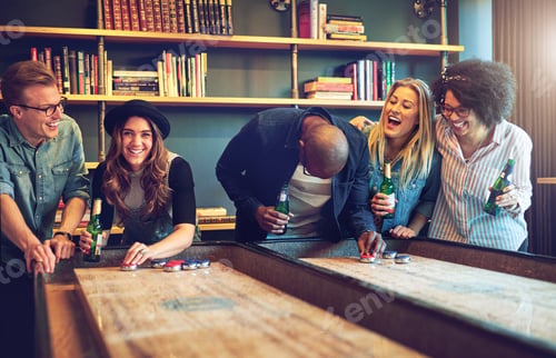 Preview: Group of friends having fun playing a game