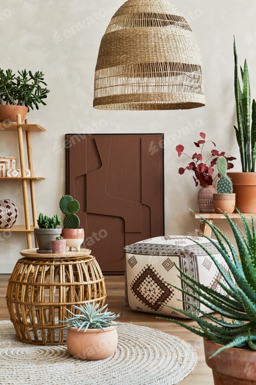 Preview: Stylish Interior Decor with Plants and Art