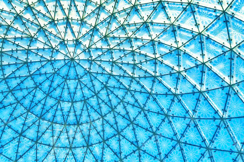 Preview: Fine Art Photography Sheikh Zayed Grand Mosque Visitor Center Sky Blue Mosaic Geometric Glass