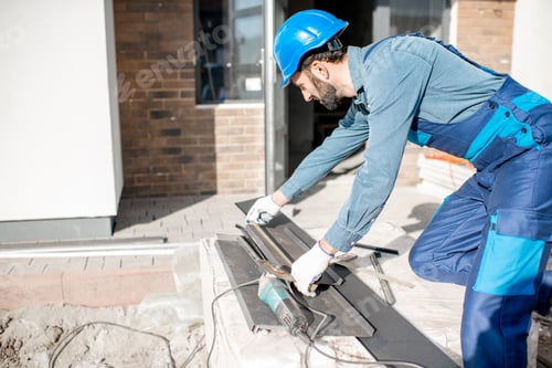Preview: Builder with metal window sills